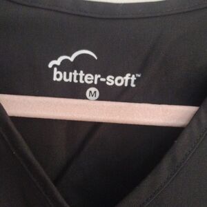 Butter-Soft Black Medical Top